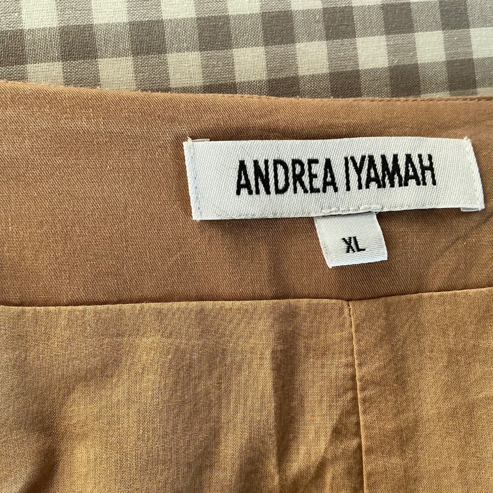 Andrea Iyamah NIA Tan Cotton Jumpsuit Size XL - Picture 5 of 6